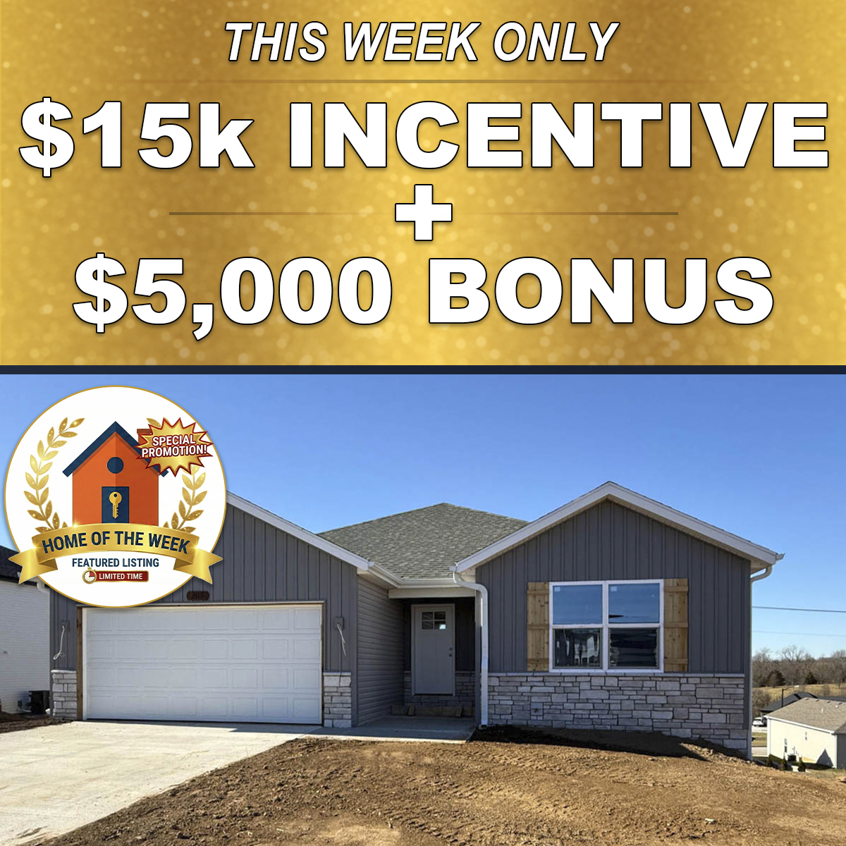 HOME OF THE WEEK 2119 N 25th St Flintrock Homebuilder Home Builder Springfield MO 3.16.26